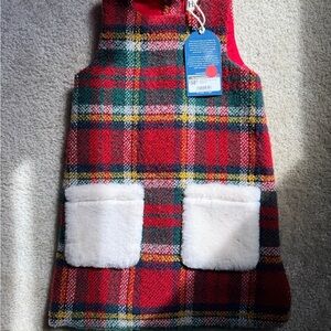 Hatley Multicolor Plaid Girl Dress Faux Fun Pocket NWT size 4yo